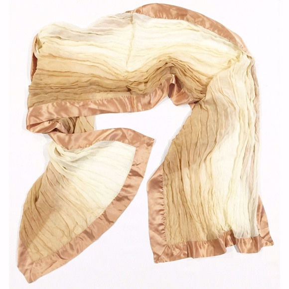 Badgley Mischka Accessories - BADGLEY MISCHKA SHEER OMBRE SILK SCARF WRAP SHAWL